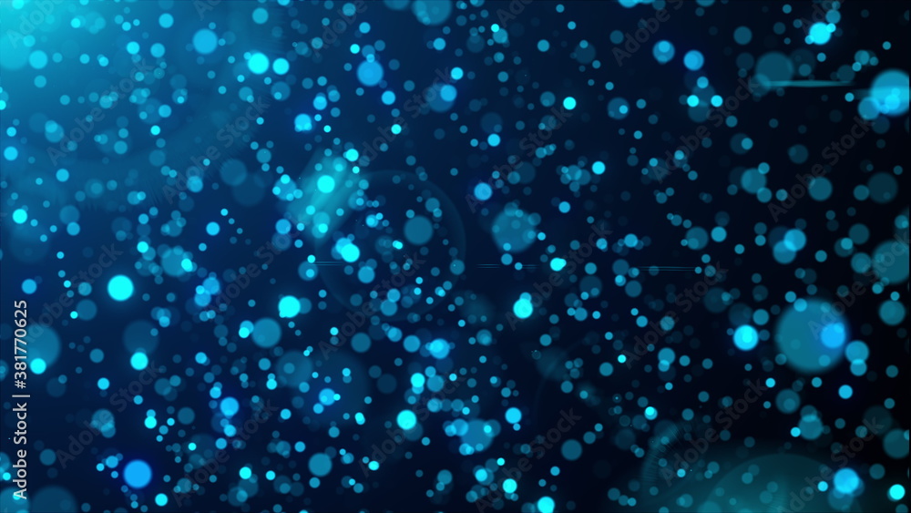 Poster 3d rendering of abstract backdrop with blink particles. computer generated glare rain with glitter.