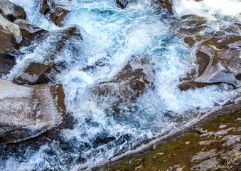 Landscape shot of the Alps between St. Johann and Sand in Taufers in Tirol, Italy