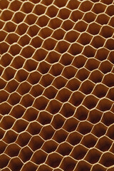 honeycomb cells of cardboard stiffering rib background