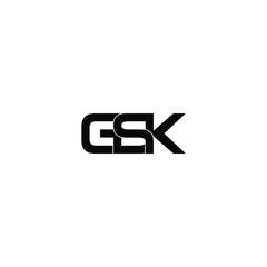 gsk letter original monogram logo design