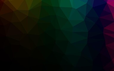 Dark Multicolor, Rainbow vector blurry triangle texture. Shining illustration, which consist of triangles. The best triangular design for your business.