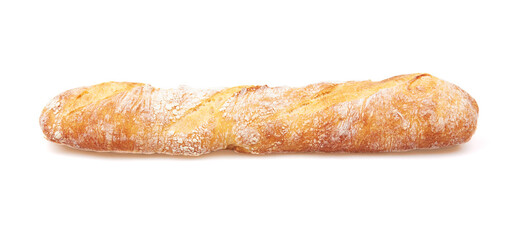 Baguette on white background