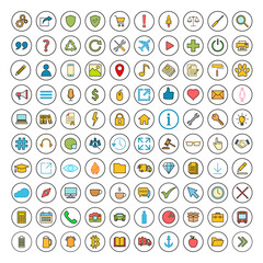 Web icon set. Contact us icon set. Business, ecommerce, finance, accounting.