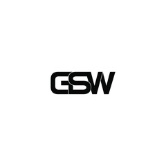 gsw letter original monogram logo design