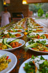 Finger food arrangement - food catering.