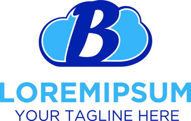 Cloud Letter B Logo 