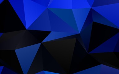 Obraz premium Dark BLUE vector shining triangular template. A vague abstract illustration with gradient. The best triangular design for your business.