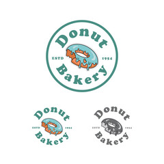 Sweet Donut Logo Design Vector