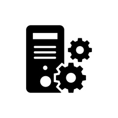 System Preferences Solid Icon Style Illustration. 