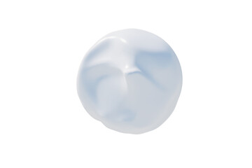 
Cosmetic cream blob swatch isolated on white background. Pastel face cream, makeup primer, color...