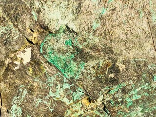 copper layered in the natural rocky mountains