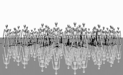 Naklejka premium 群衆