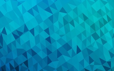 Light BLUE vector triangle mosaic cover. Colorful illustration in abstract style with gradient. The best triangular design for your business.