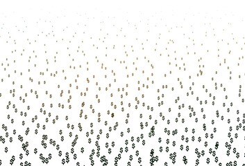 Dark Green, Yellow vector template with Dollar.