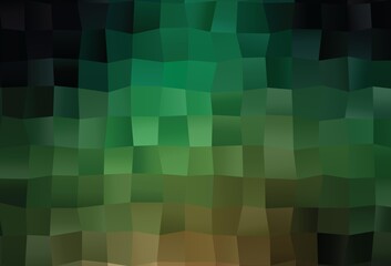 Dark Green vector polygonal background.