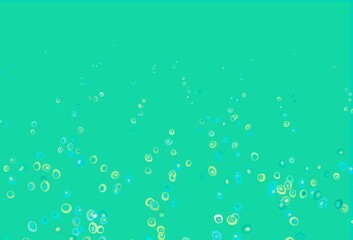 Light Blue, Yellow vector layout with circle shapes.