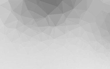 Light Silver, Gray vector shining triangular background. Triangular geometric sample with gradient.  The best triangular design for your business.