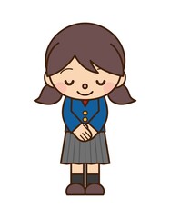 お辞儀 学生 女性