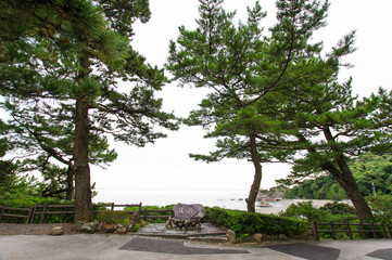 太平洋に面した高知の景勝地である桂浜