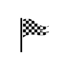 racing flag icon vector symbol