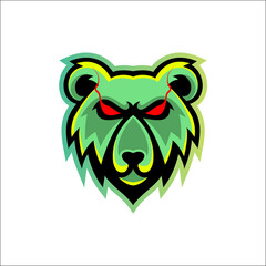 bear mascot esport logo design 