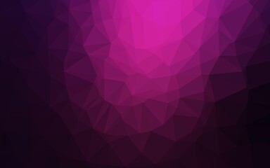 Obraz premium Dark Pink vector polygon abstract background. Shining illustration, which consist of triangles. New texture for your design.