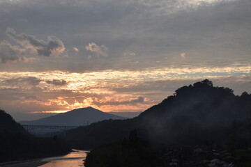 笠置山夕景