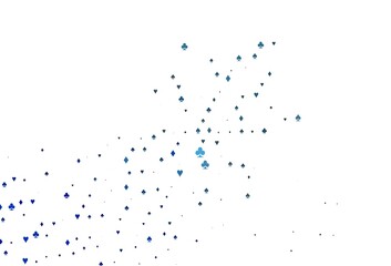 Light BLUE vector template with poker symbols.