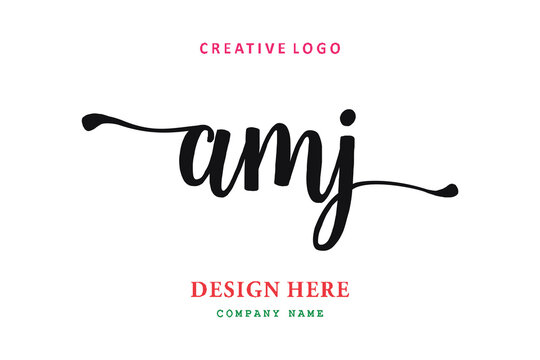 pharmacy logo letter AMJ is simple, easy to understand and authoritative