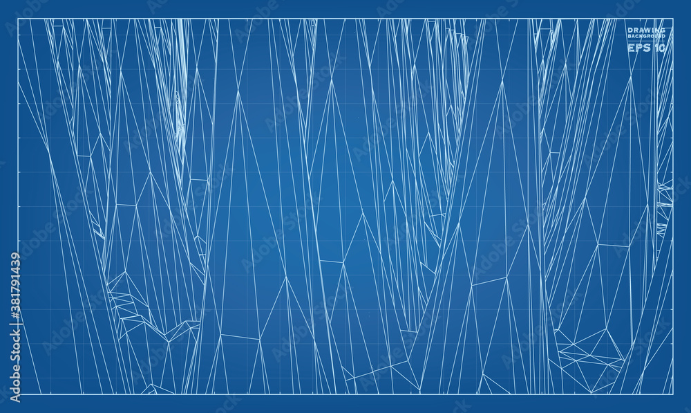 Poster abstract 3d wireframe pattern of surrounding contour pattern. vector 3d illustration.