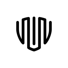 Modern shield logo design vector