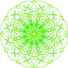 Illustration vector graphic of mandala green art
