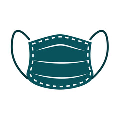 medical mask sticker prevention protection flat icon