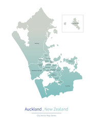 Auckland Map. a major city in the New Zealand.