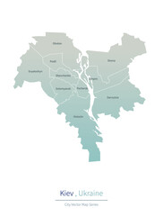 Fototapeta premium Kiev Map. a major city in the Ukraine.