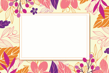 Beautiful floral background template