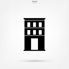 Building icon. Architecture identity with detail and element design. Vector.