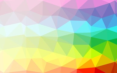 Fototapeta premium Light Multicolor, Rainbow vector abstract polygonal cover. Shining illustration, which consist of triangles. Elegant pattern for a brand book.