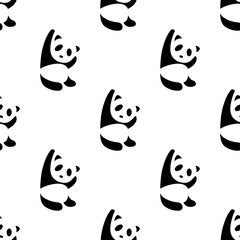 beautiful seamless pattern with pandas