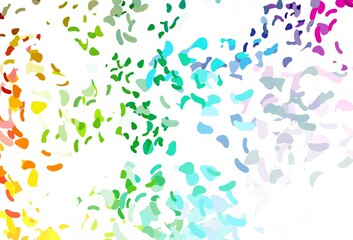 Light Multicolor, Rainbow vector pattern with chaotic shapes.