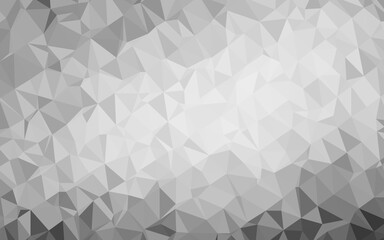 Light Silver, Gray vector abstract polygonal texture. Brand new colorful illustration in with gradient. Completely new template for your business design.