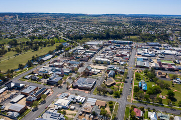 Fototapeta premium The town of Inverell on the Macintyre river in the north west of New South Wales, Australia.