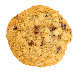 Chocolate Chip Cookie on White Background