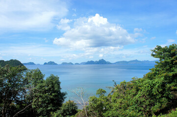 Beautiful seascape with islands. Palawan Island. Philippines.