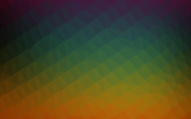 Dark Multicolor, Rainbow vector triangle mosaic template. Shining illustration, which consist of triangles. Completely new design for your business.