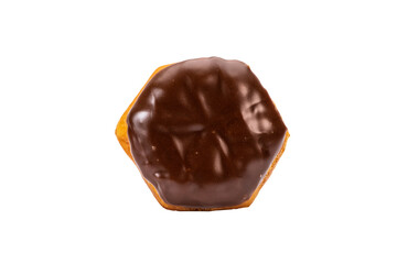 Iced Filled Donut on White Background