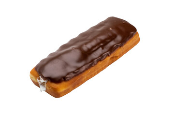 Long John Donut on White Background