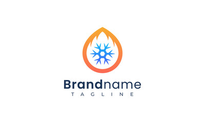 fire and ice logo template