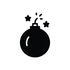 Black solid  icon for bomb 
