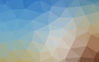 Obraz premium Light Blue, Yellow vector polygonal template. Triangular geometric sample with gradient. Textured pattern for background.